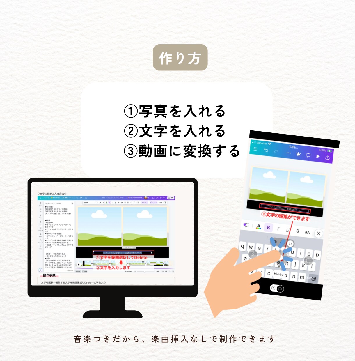 家族婚・家族紹介ムービー・テンプレート自作できます 無料Canvaで/家族婚・両家顔合わせを彩る家族紹介ムービー イメージ9