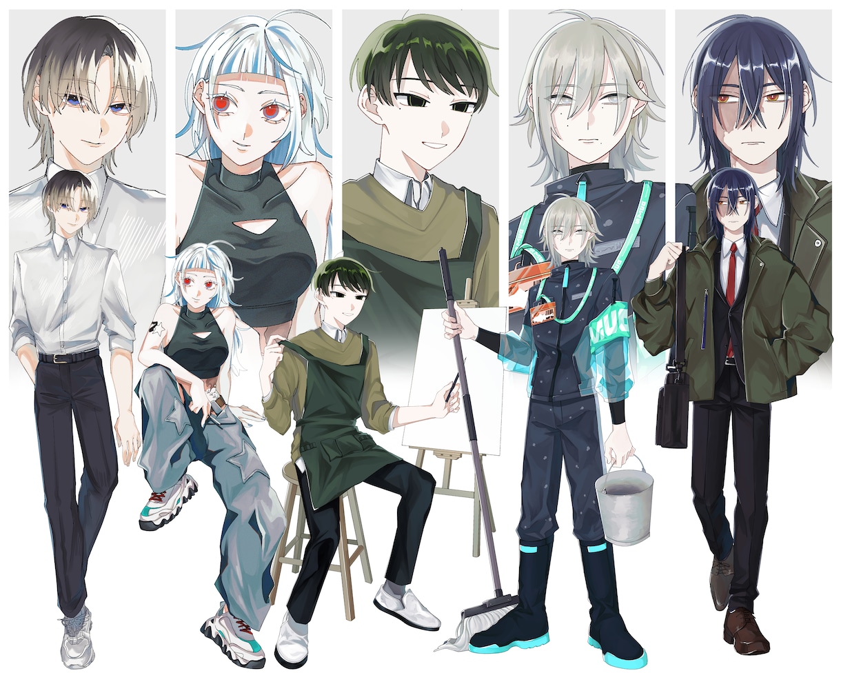TRPG・Vtuber等◼︎胸上〜全身描きます 修正無制限！個性的なデザインを考えるのが好きです！ イメージ5