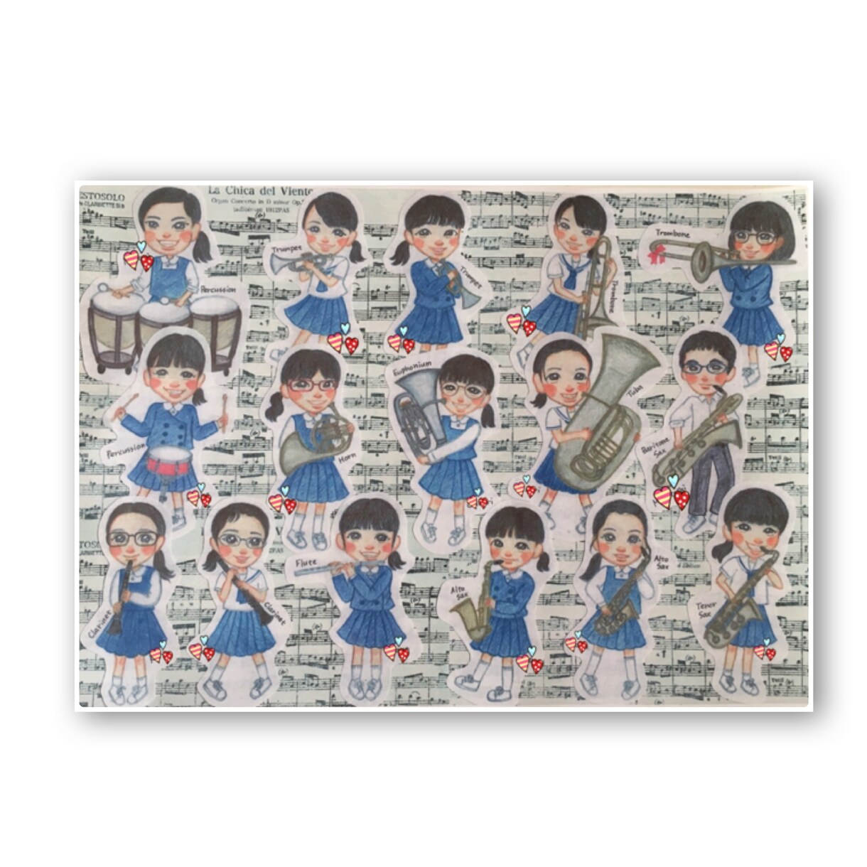 10名以上限定、追加は1名500円で似顔絵描きます 卒業卒園、部活やクラブの引退卒団記念に！親戚一同で！同僚と！ イメージ3