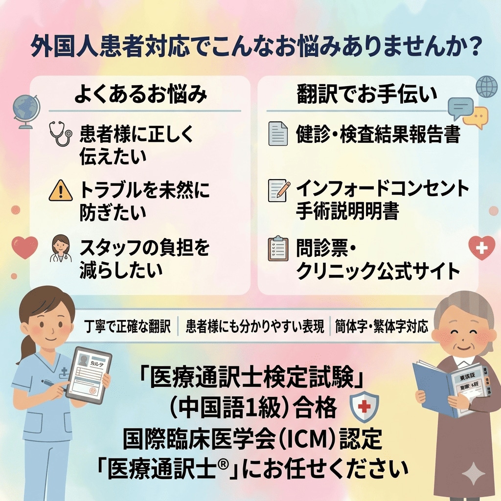 医療翻訳＊日本語→中国語翻訳を承ります 【医療通訳士資格保有】人間ドック、健康診断などの検査報告書 イメージ3