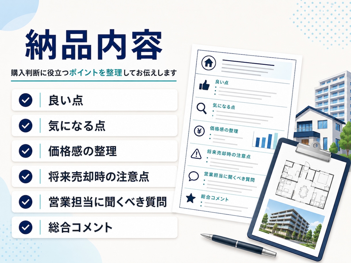 中古マンション購入前の不安を宅建士が整理します 価格・管理状況・将来売却時の注意点まで購入前に確認します イメージ3