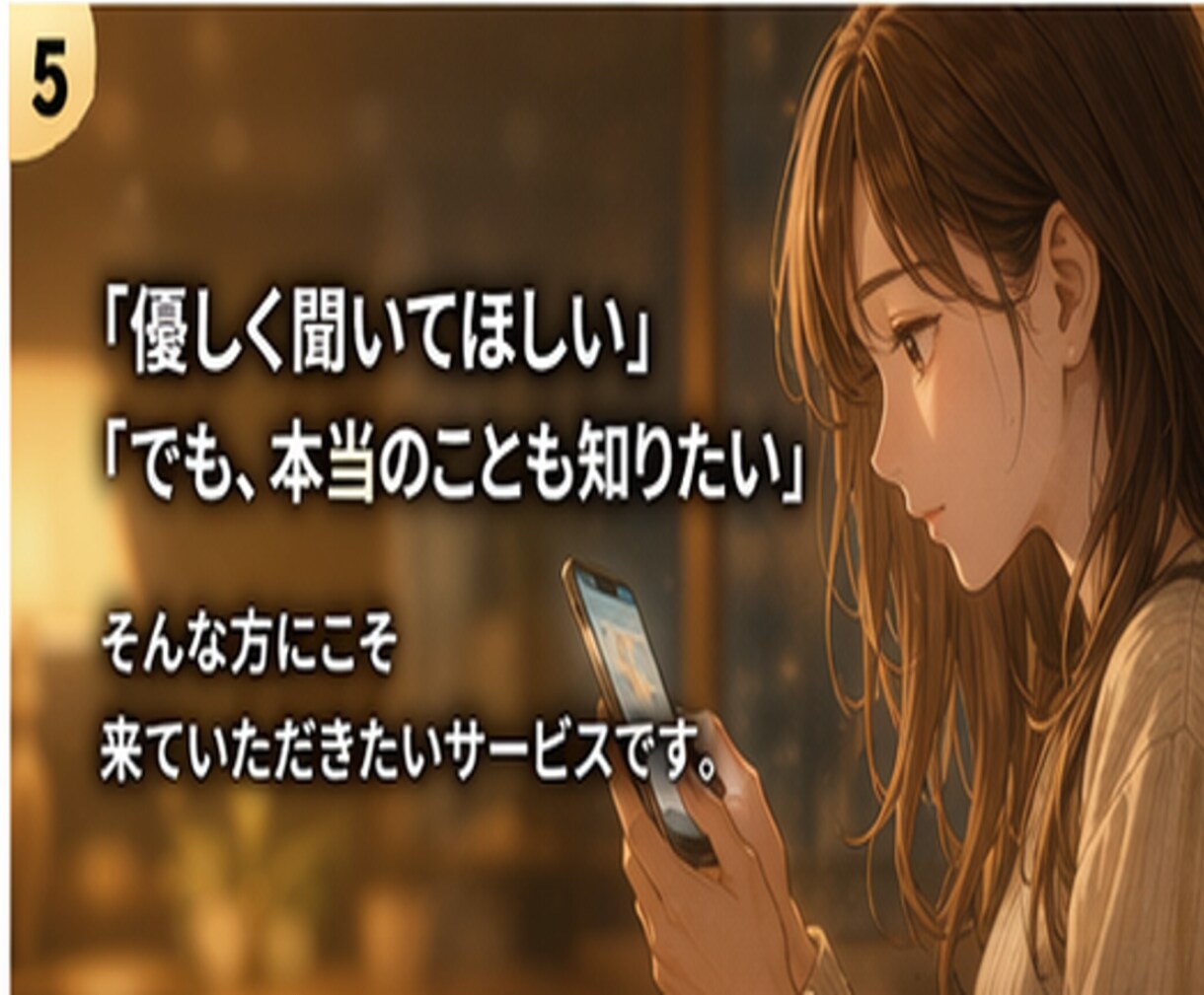 女性必見！男心を忖度なしで本音だけで話します あえてハッキリ言う優しさを大事にしてあなたにちゃんと伝えます イメージ6