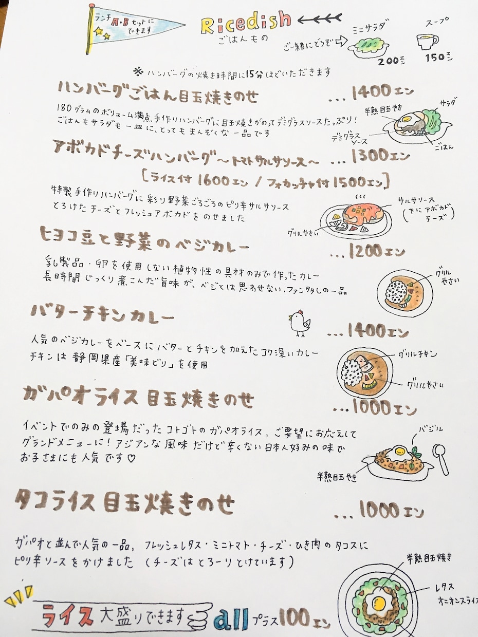 手描きでメニュー描きます ＊アナログで温かみのあるものを！という方へ イメージ1