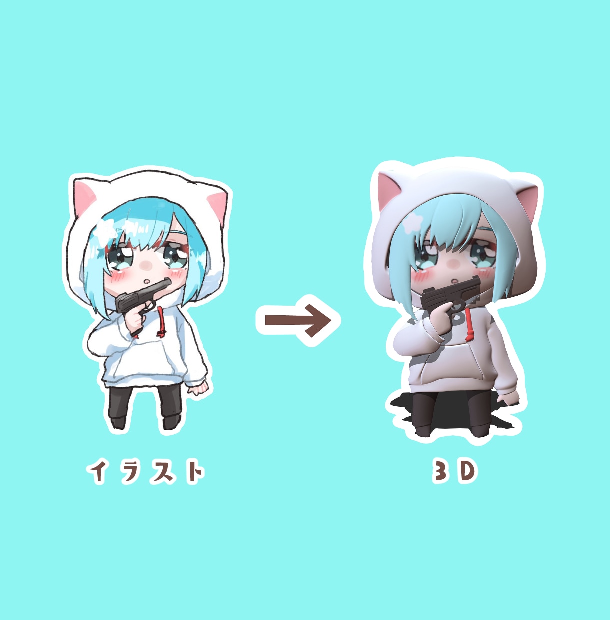 3Dキャラクター、3Dプリント用データ作成します キャラクターから小道具までモデリングいたします。 イメージ3