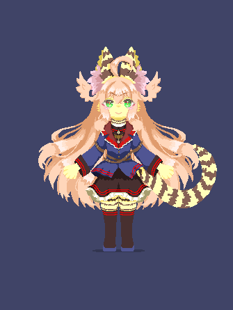 配信用やゲームに！可愛いドット絵・立ち絵描きます TRPG自作ゲームアイコンや配信スタンプに使える全身ドット絵 イメージ2