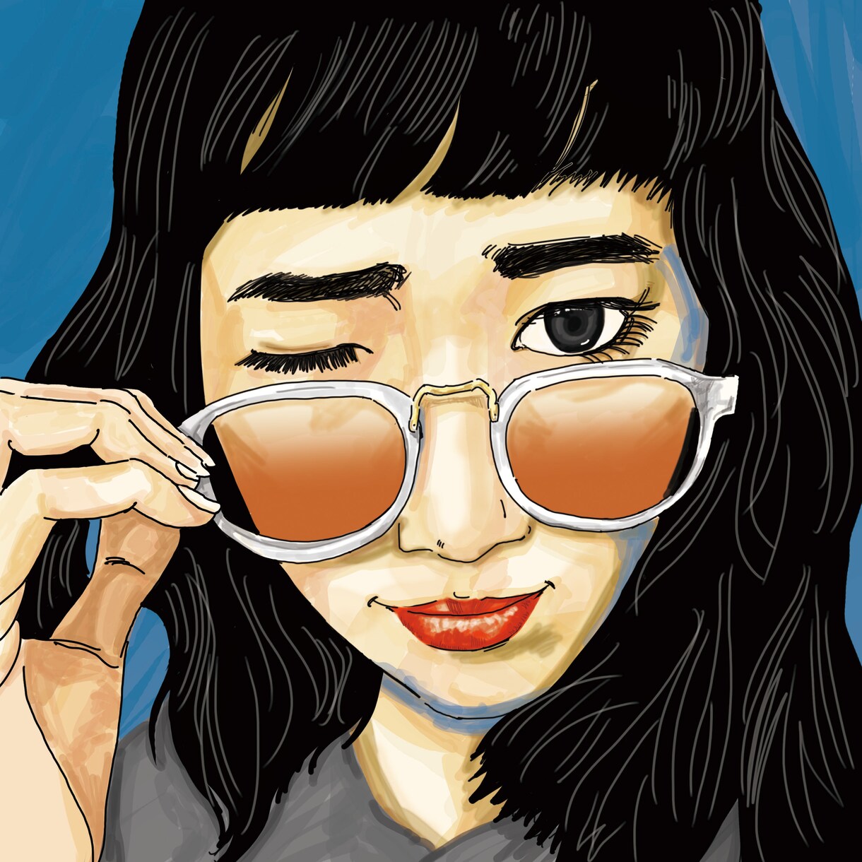 お写真を元にサンプルのような似顔絵を製作します SNSのアイコンにお困りの方に是非！ イメージ1