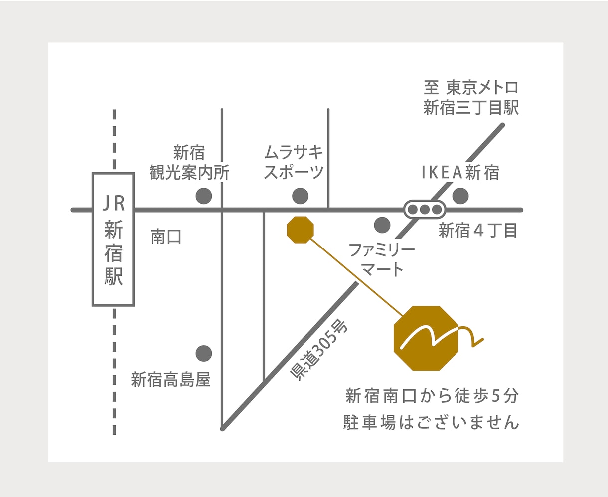 シンプルで分かりやすい地図・案内図おつくりします DMやホームページに地図・案内図の掲載をお考えの方へ イメージ3