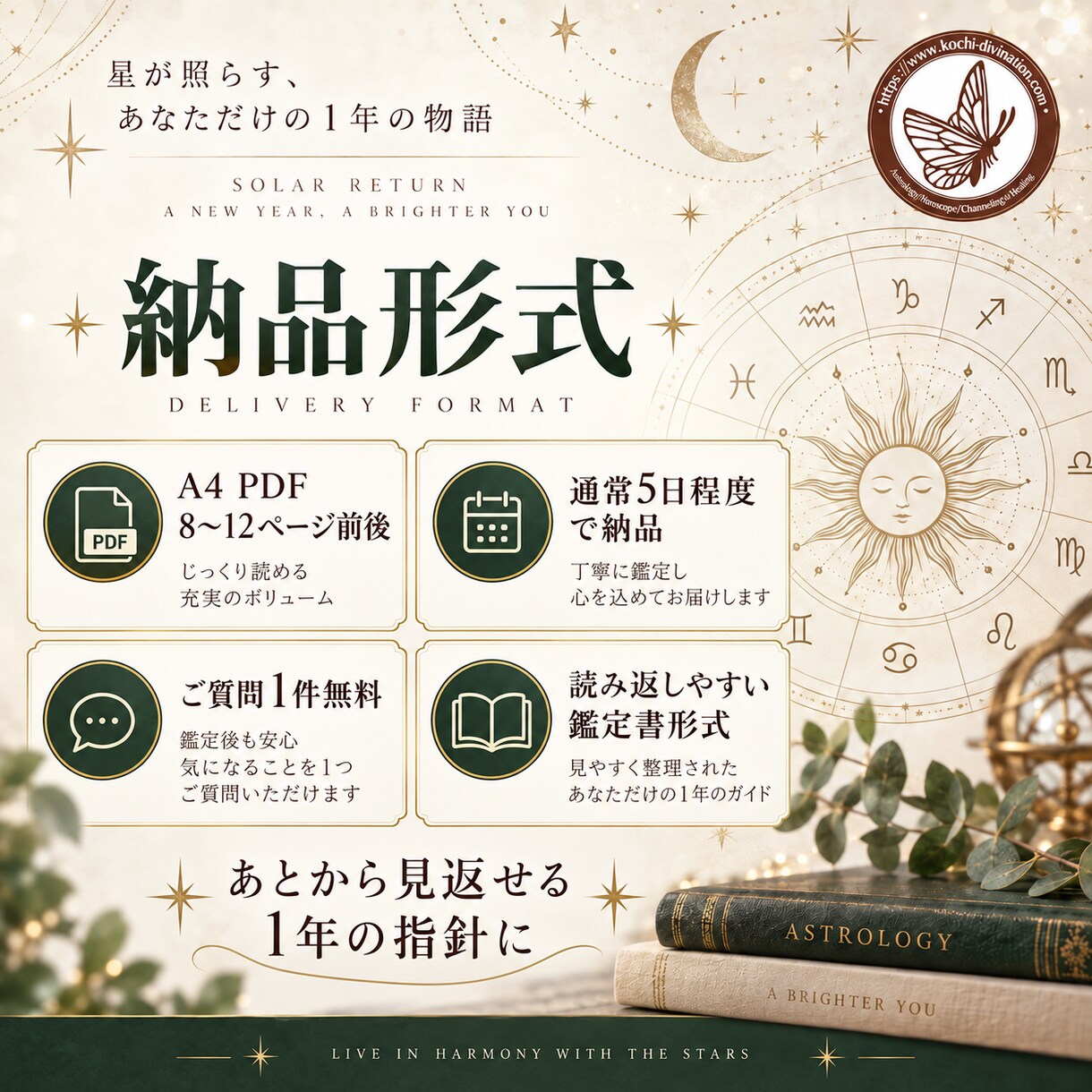 ソーラーリターン図で誕生日から1年を読み解きます テーマ・仕事・恋愛・転機を「1年の星図」から読み解きます イメージ7