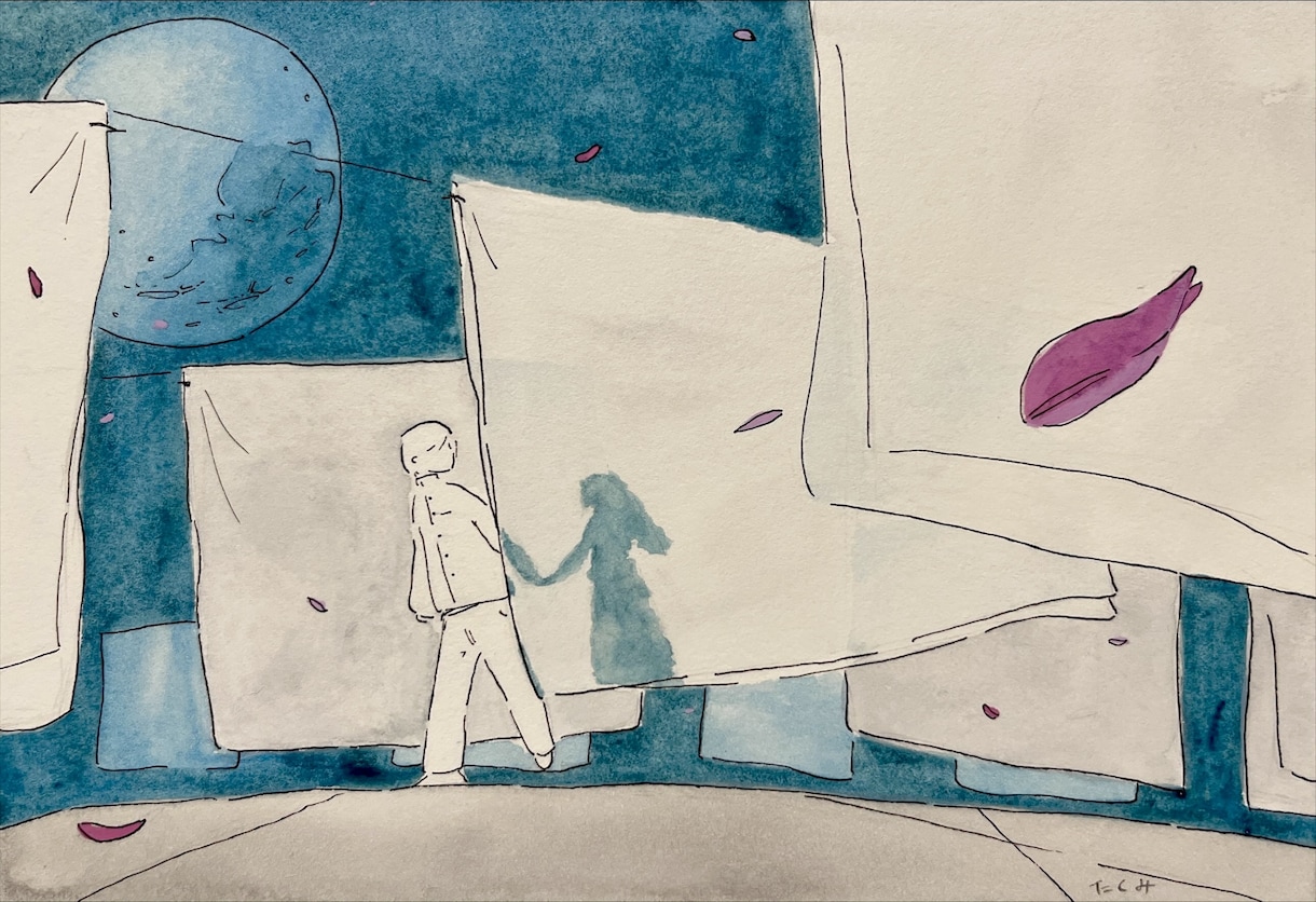 背景込みで一枚絵水彩イラスト描きます 絵本の1ページのような、空気感のある水彩イラストを制作します イメージ10