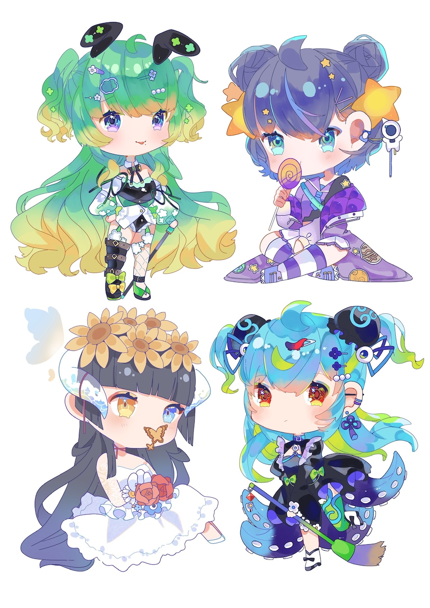 sdキャラ/デフォルメキャラを制作します 可愛らしいsdキャラクターをアイコン用などで制作します。 イメージ1