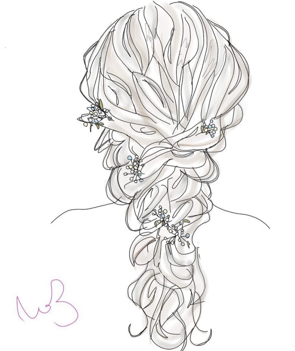 ヘアアレンジのイラスト書きます ヘアアレンジをイラストでも残しませんか？ イメージ3