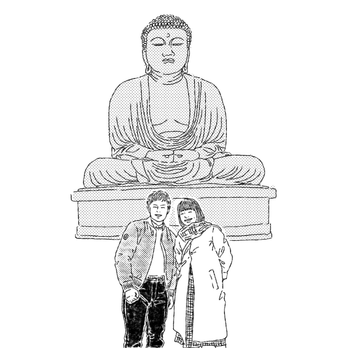 モノクロシックな似顔絵描きます お写真を良い感じにシックなイラスト化します イメージ10