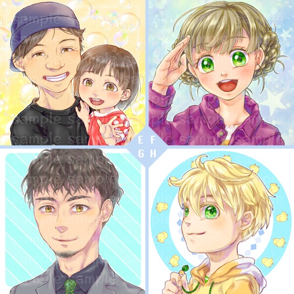 いきいき♪表情のイラストをお描きします 待ち受け、サムネイル、記念イラストなども承ります イメージ8