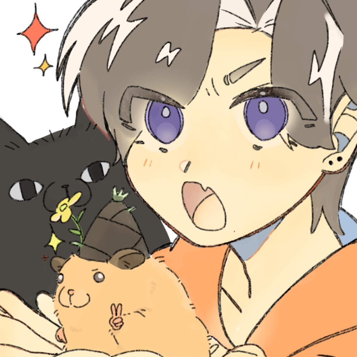 安くて早い！良いクオリティーを提供します 可愛いゆるめのアイコンを描きます！ イメージ1