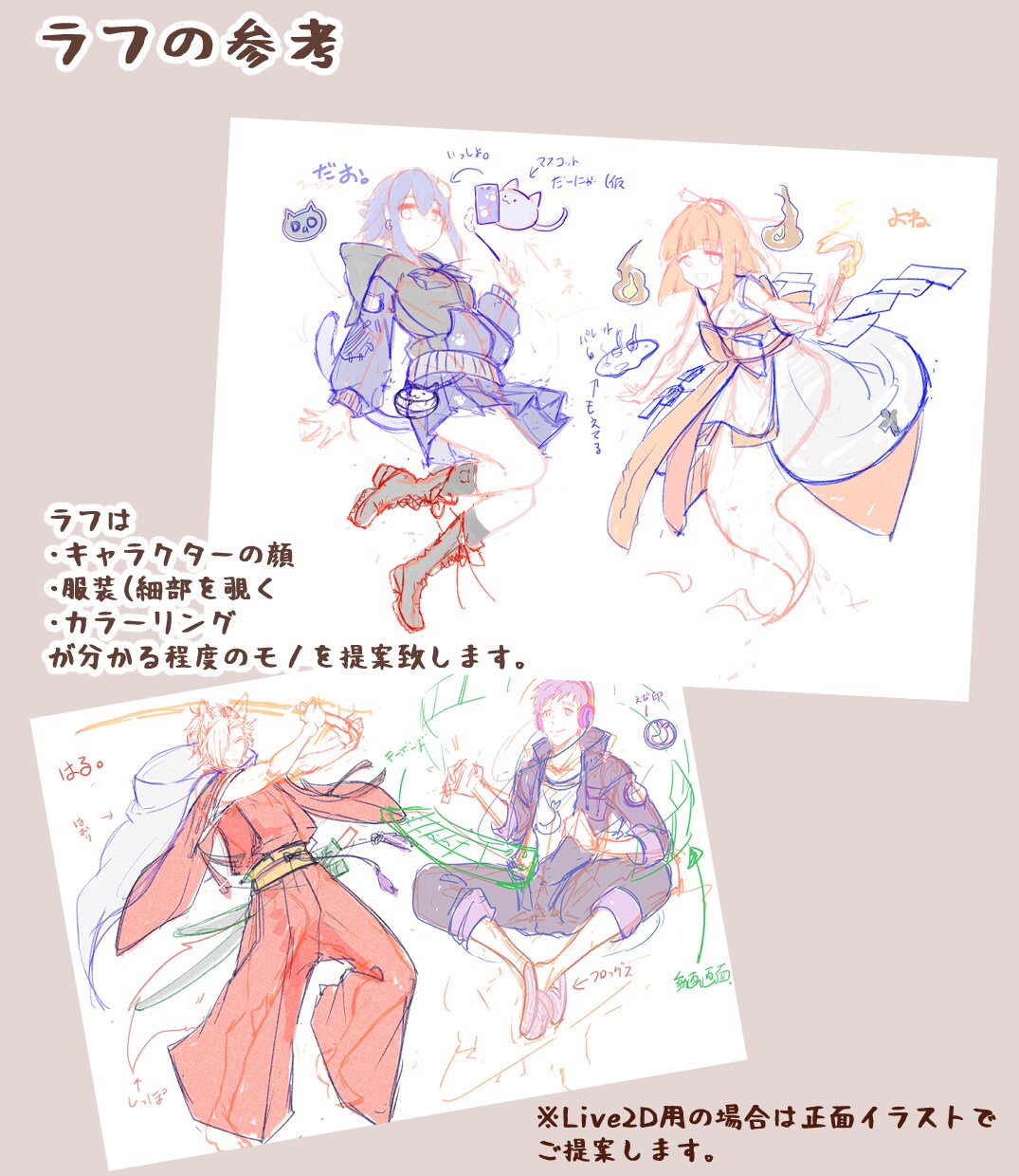 Vtuber誕生まで全工程お手伝いします イラストからモデリングまでLive2Dコミコミ作成 イメージ5