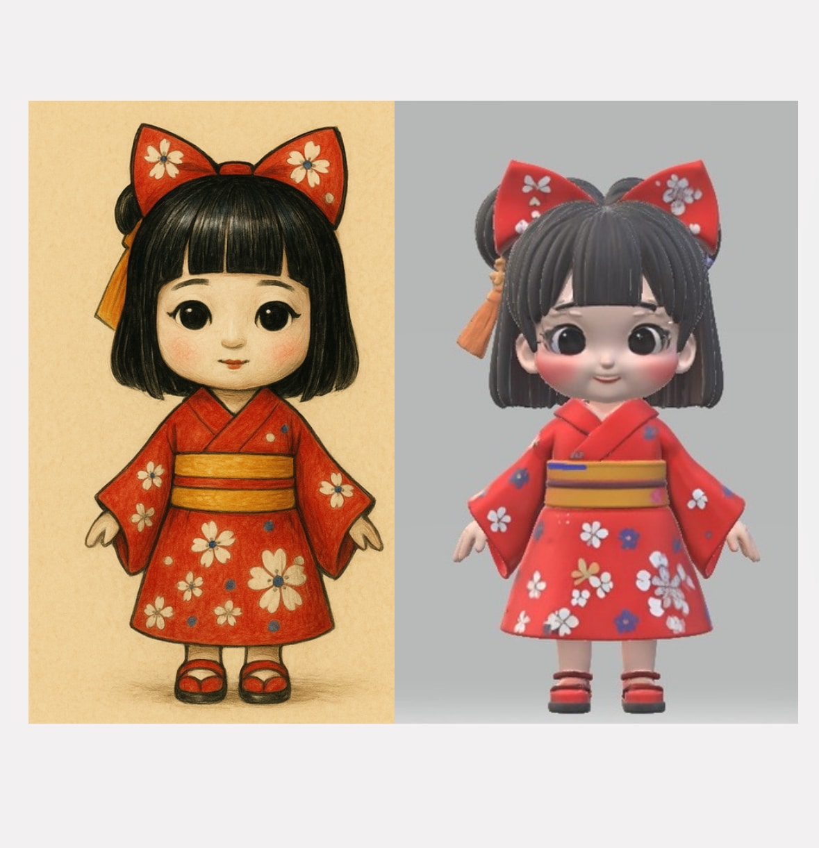 あなたの絵を3D立体にします あなただけの立体キャラクターを作成します イメージ3