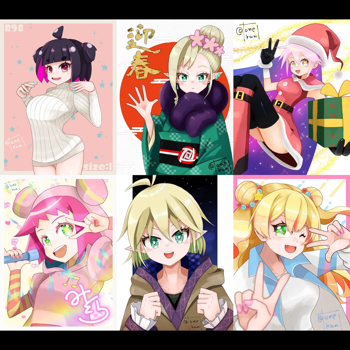 アイコン、立ち絵、三面図までキャライラスト描きます オリジナルから版権まで、あなた好みのキャライラスト描きます イメージ3