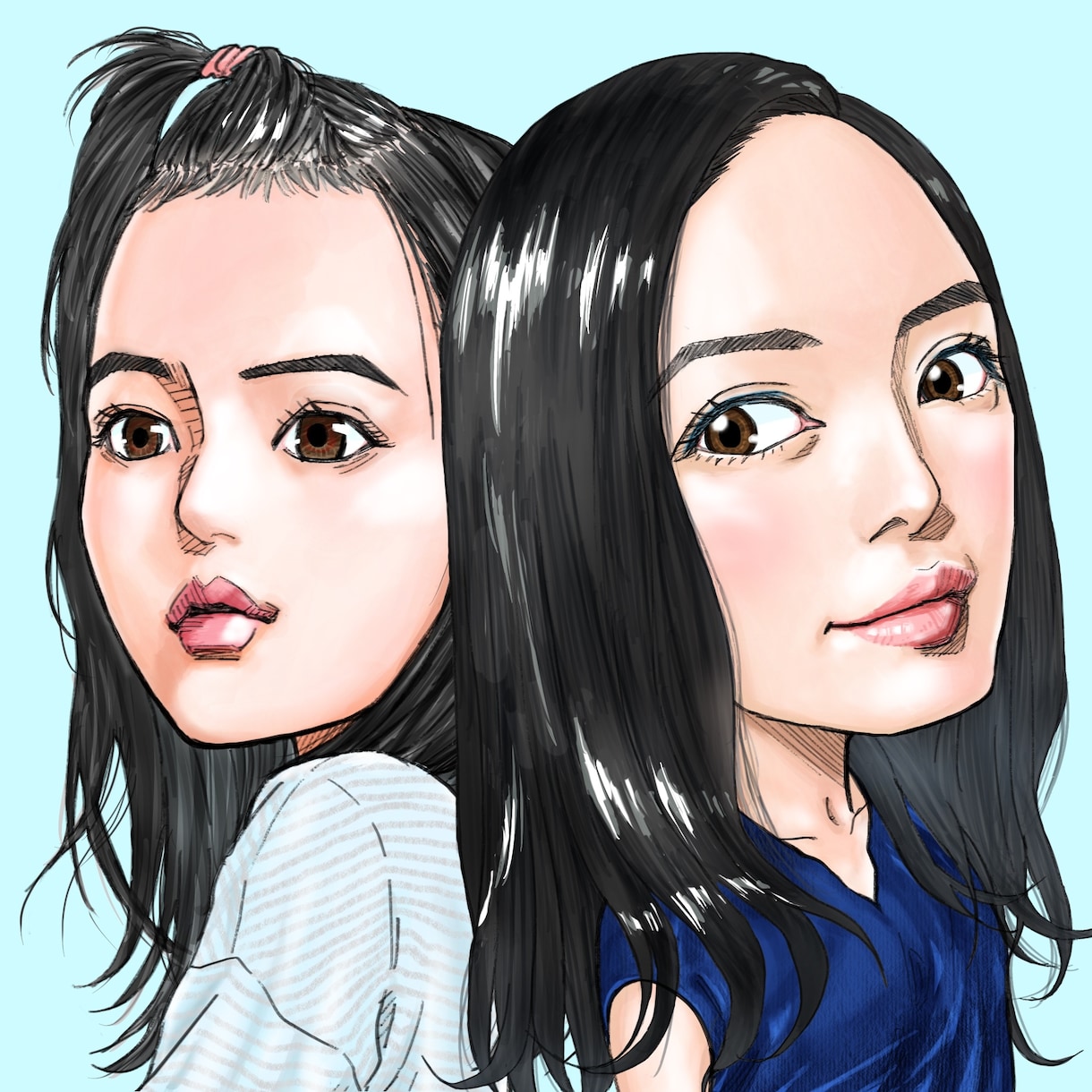 写真を元に漫画タッチの似顔絵を作成します 適度にリアル寄りな漫画タッチで個性を出せます！ イメージ9