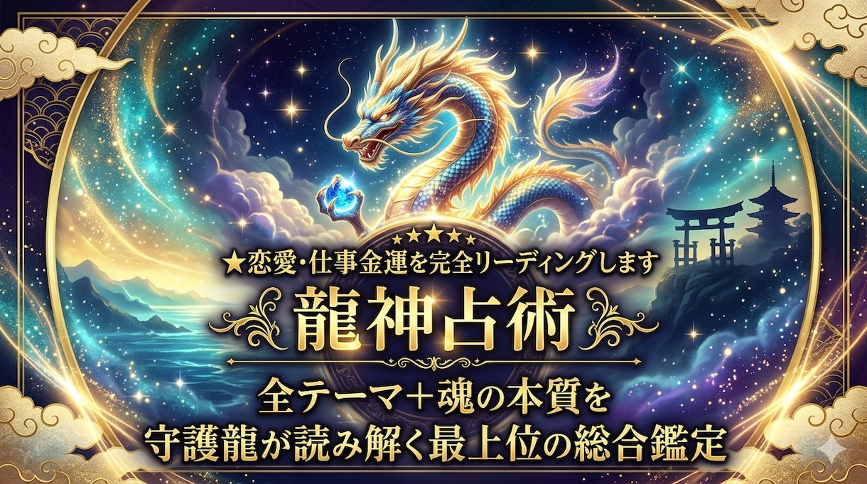 龍神占術★恋愛仕事金運を完全リーディングします 全テーマ＋魂の本質を守護龍が読み解く最上位の総合鑑定 イメージ1