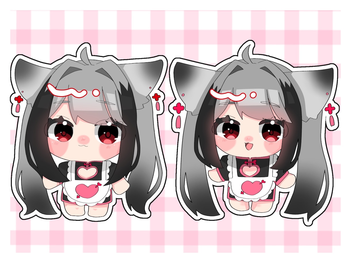 2頭身デフォルメ表情差分8種セットをお描きします もちもちかわいいちびキャラを安く沢山制作します イメージ3