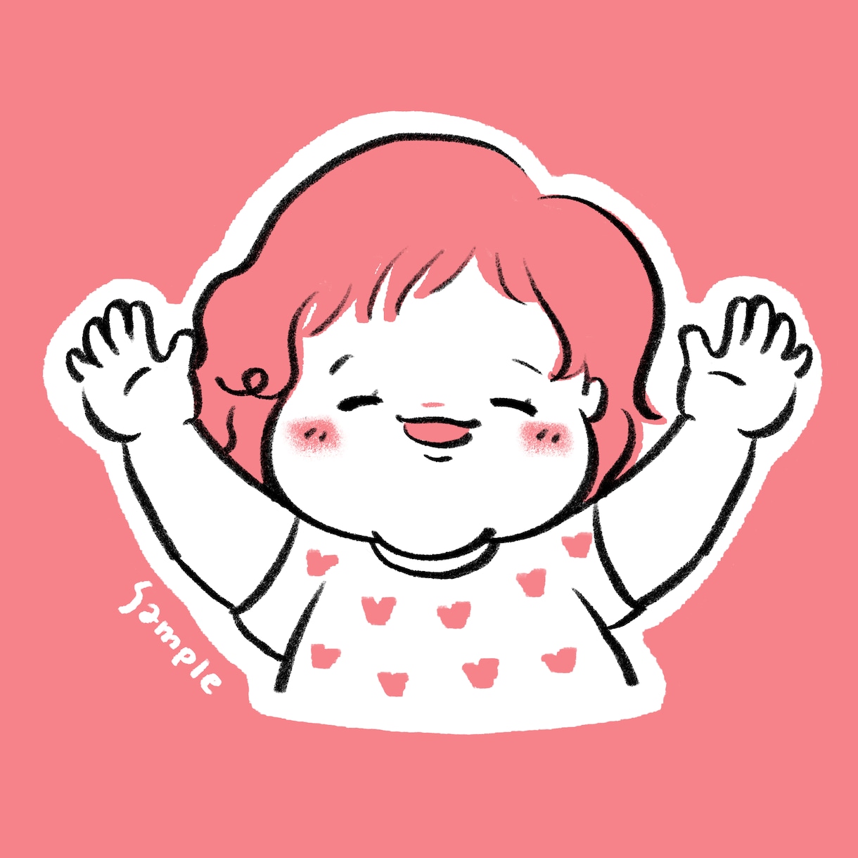 赤ちゃんの似顔絵を描きます あなたの赤ちゃんの似顔絵を描かせてください イメージ2