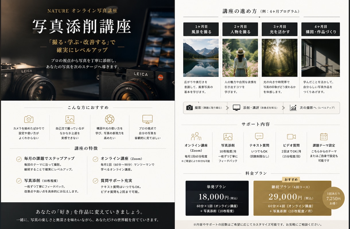 写真添削講座します 『撮る・学ぶ・改善する』で確実に上達！写真添削講座 イメージ1