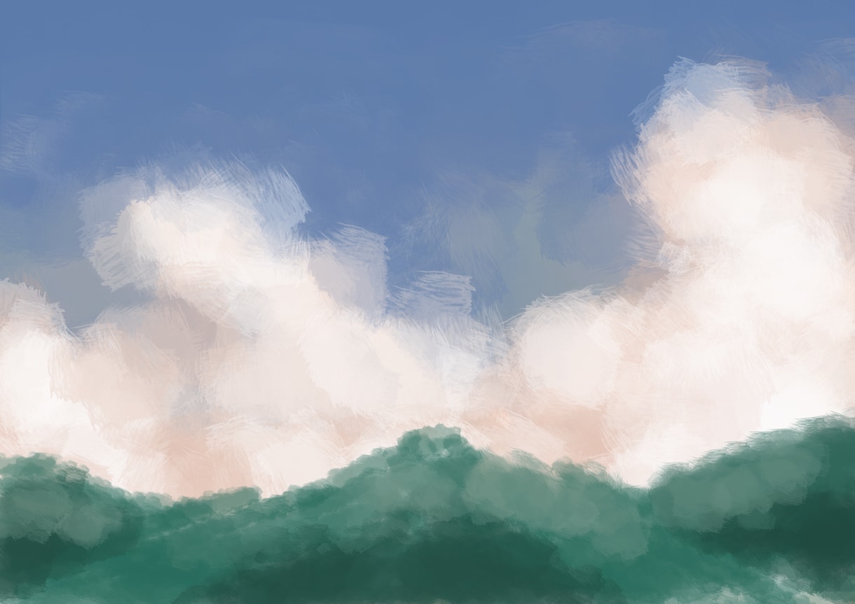 綺麗な空と雲描きます 背景は背景でも空と雲だけのイラスト依頼です イメージ1