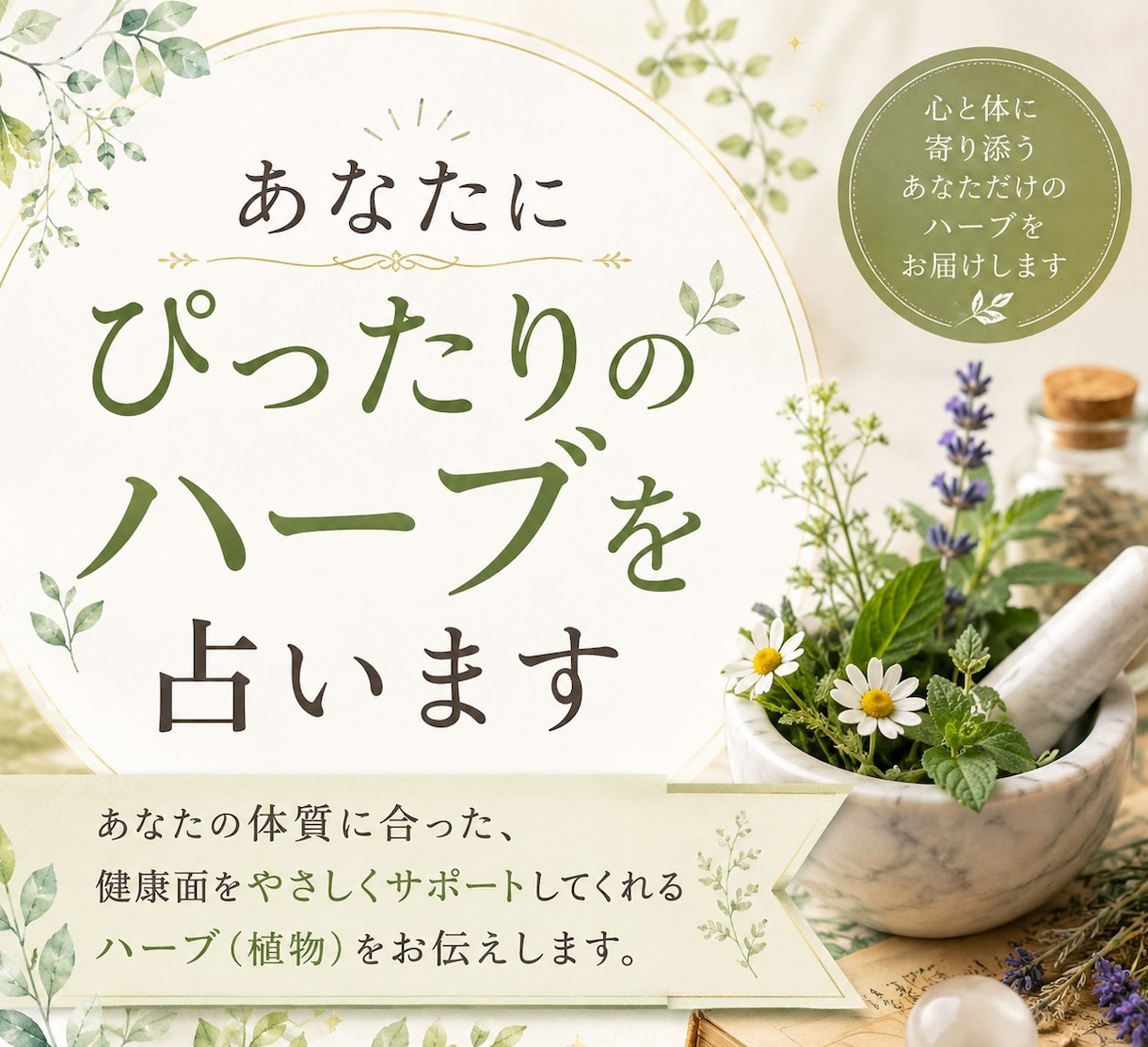 あなたにぴったりのハーブを占います あなたの体質に合ったハーブ（植物）をお伝えします。 イメージ1