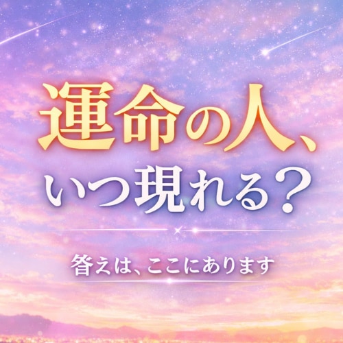 運命に人に出会う未来を占います 「やっと会えた」と思える人に出会う、恋の未来 イメージ1