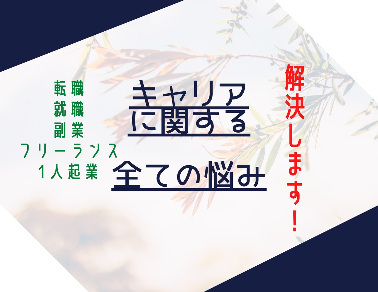 あなたに最適な転職プランを提案します 転職支援1000人超アドバイザーが失敗しない転職プランを提案 イメージ1