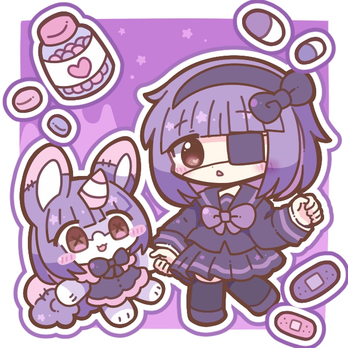 かわいい絵柄で一枚絵描きます 使用用途自由！商用利用も可能です！ イメージ1