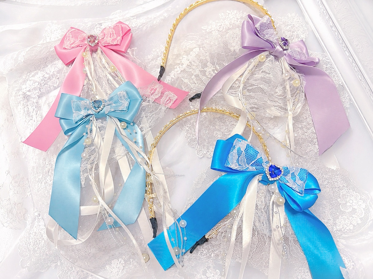 ヘッドドレス、ヘアアクセサリー制作致します 8月末まで特別価格！コンカフェ、アイドル、推し活に‎‎ イメージ1