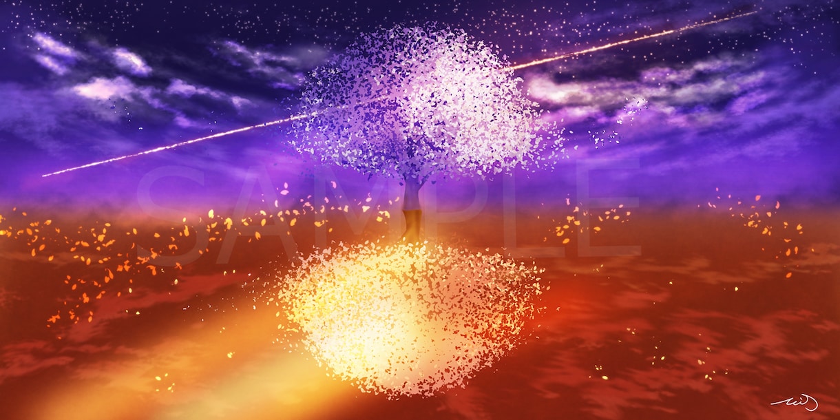 パッと目を惹く★幻想的で優しい自然の風景描きます MV、書籍表紙、挿絵、サムネ、楽曲などに、いかがですか！ イメージ1