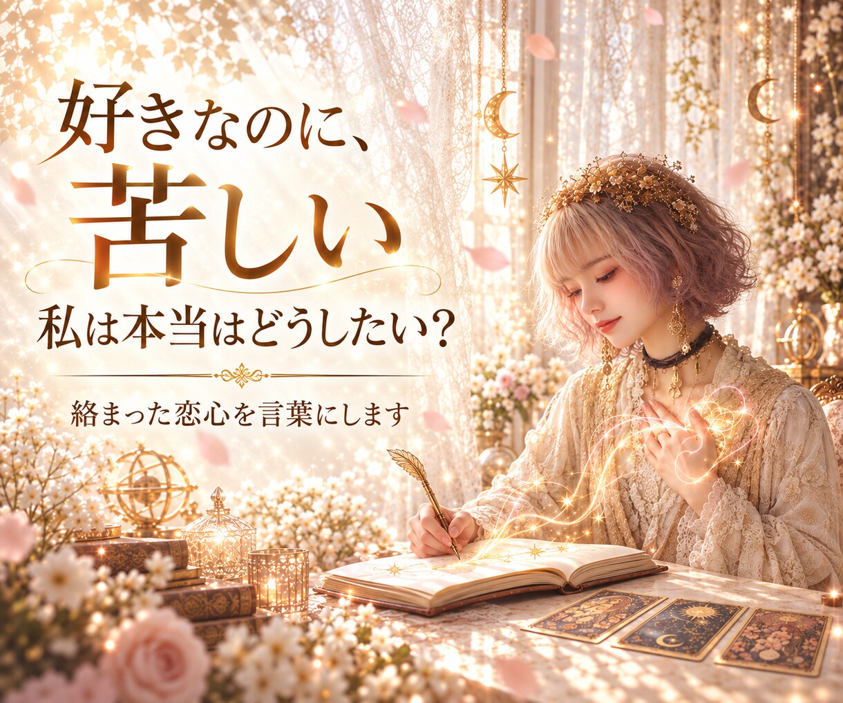 恋で揺れるあなたの本音を言葉にします 三位想念神託で絡まった感情と本当に望む未来を読み解きます イメージ1