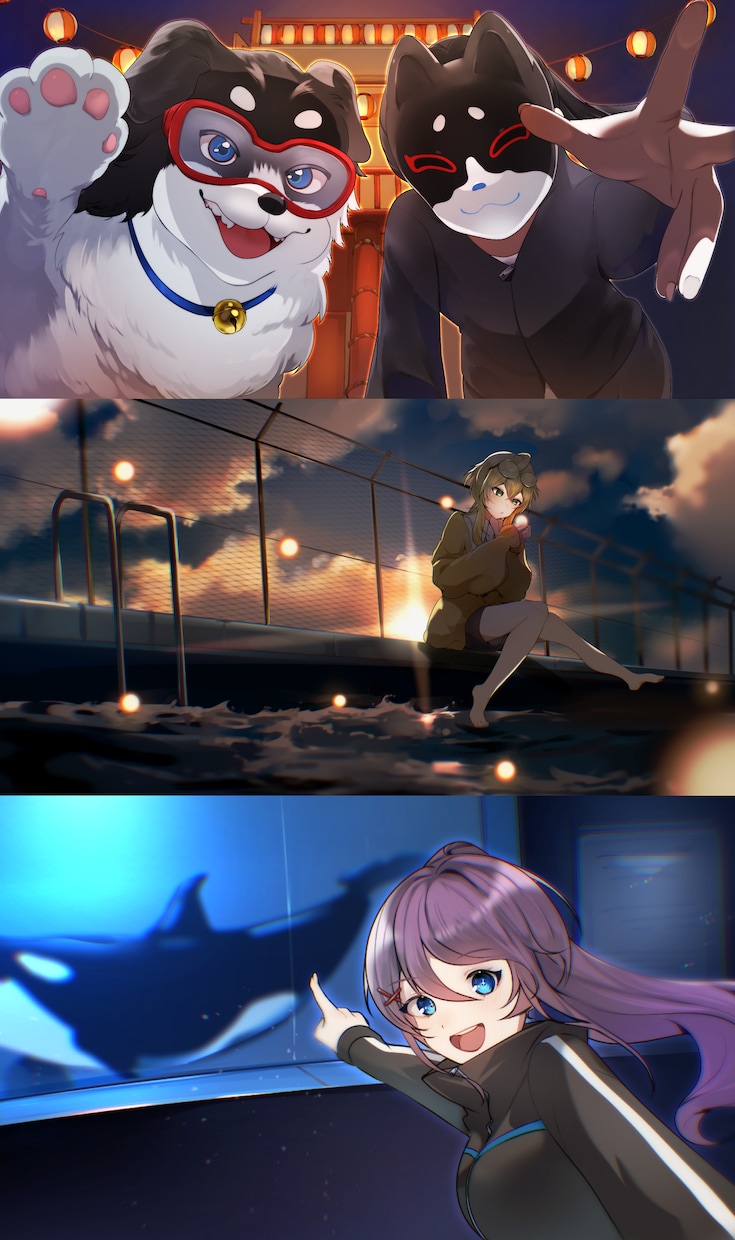 VTuber活動に◎キャライラストをお描きします アイコン/歌ってみた/Live2Dモデル/キャラデザ制作可◎ イメージ9