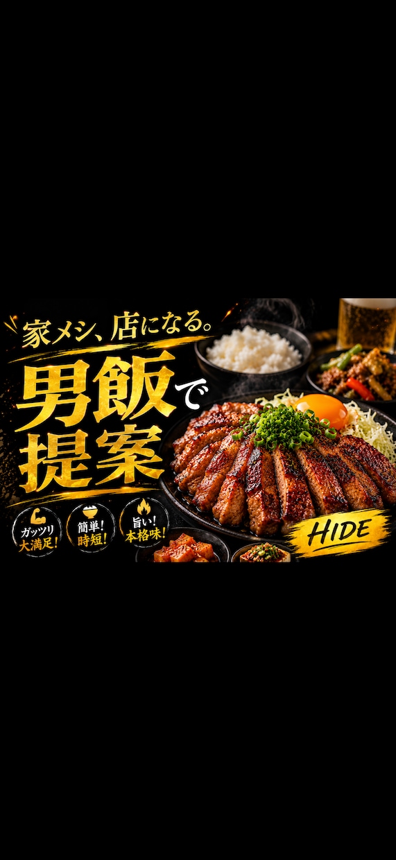 男が喜ぶガッツリ飯のレシピ提供致します この食材でガッツリ飯作ってみてと聞いてください！ イメージ1