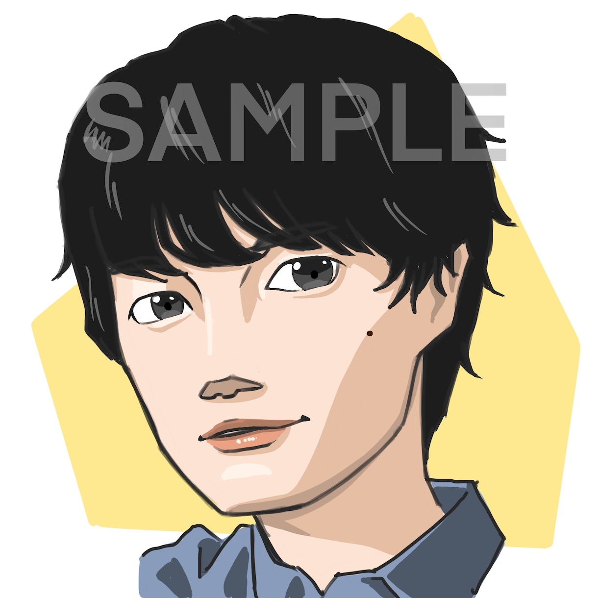 SNS用のアイコン似顔絵描きます 似ていてポップな似顔絵、低価格で描きます！ イメージ5