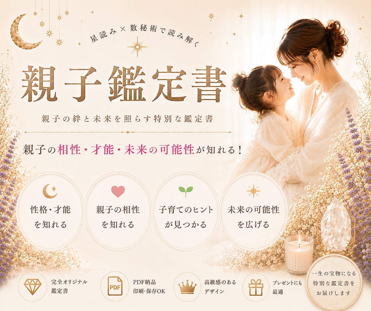 星読み×数秘術で読み解く 親子の鑑定書を作成します 親子の相性と才能を読み解き、子育てをもっと楽しく⊹. ♡ イメージ1