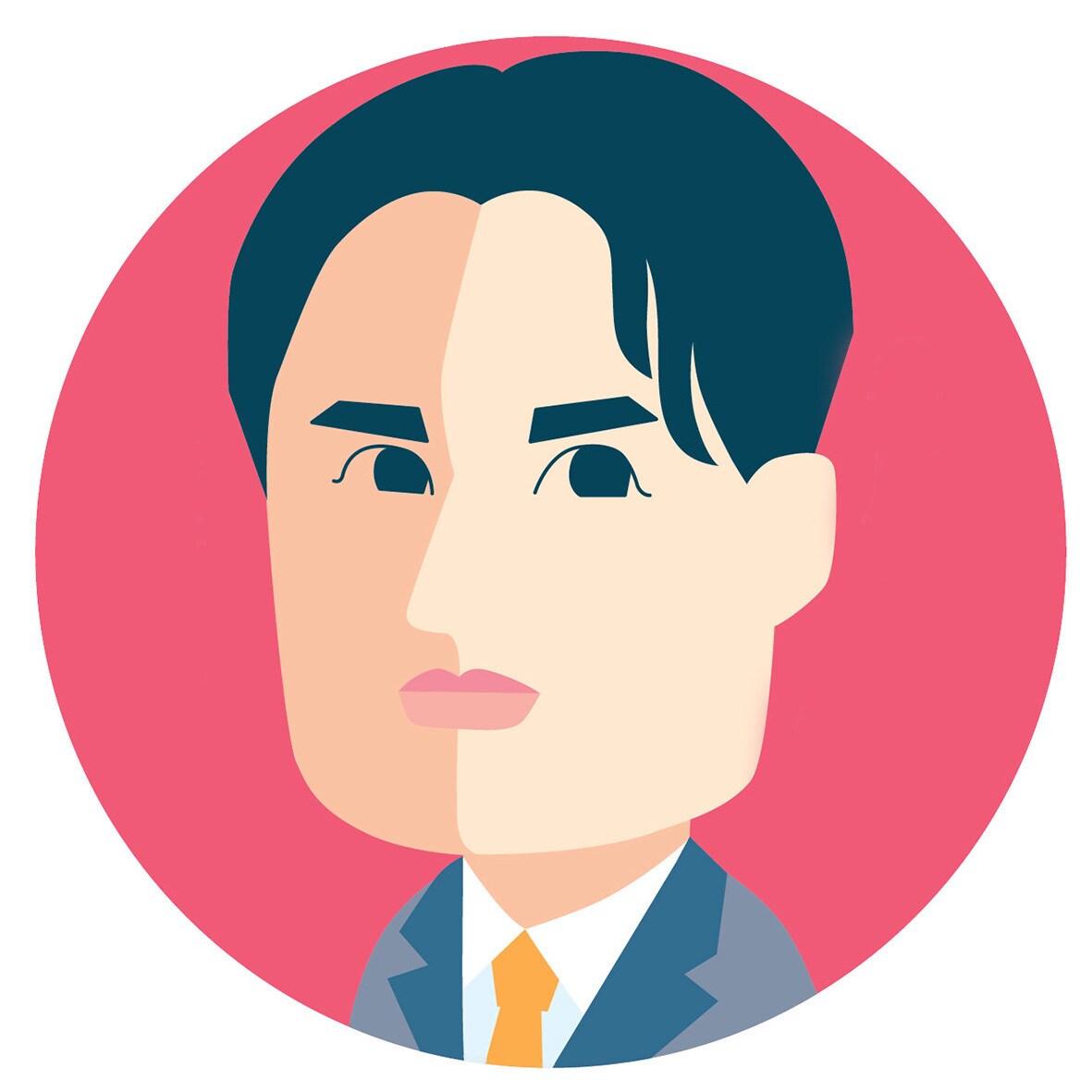 プチアイコン フラットな似顔絵をデザインします 超シンプル お顔をデザインして描きます。 イメージ2