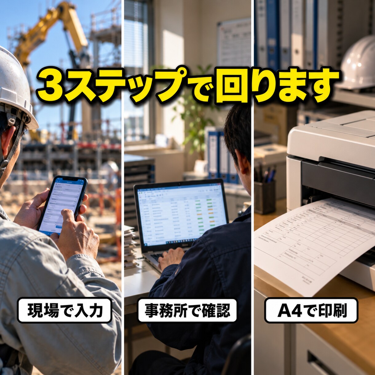 紙・Excel業務をスマホ化します 入力・管理者確認・A4印刷まで1業務から試作します イメージ3