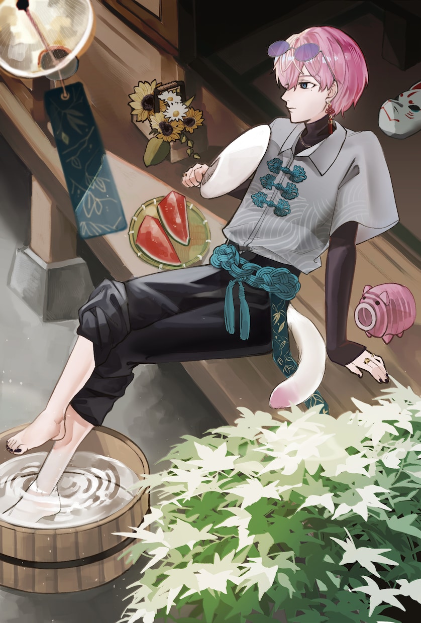 手描きでぬくもりのあるイラスト作製します 和風/レトロな絵柄で人物や動植物を描きます。 イメージ9