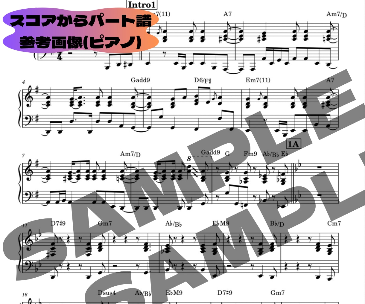 手書き譜面やスコア譜を見やすく綺麗にします 手書きのコード譜やバンドスコアを見やすく丁寧に書き直します！ イメージ2