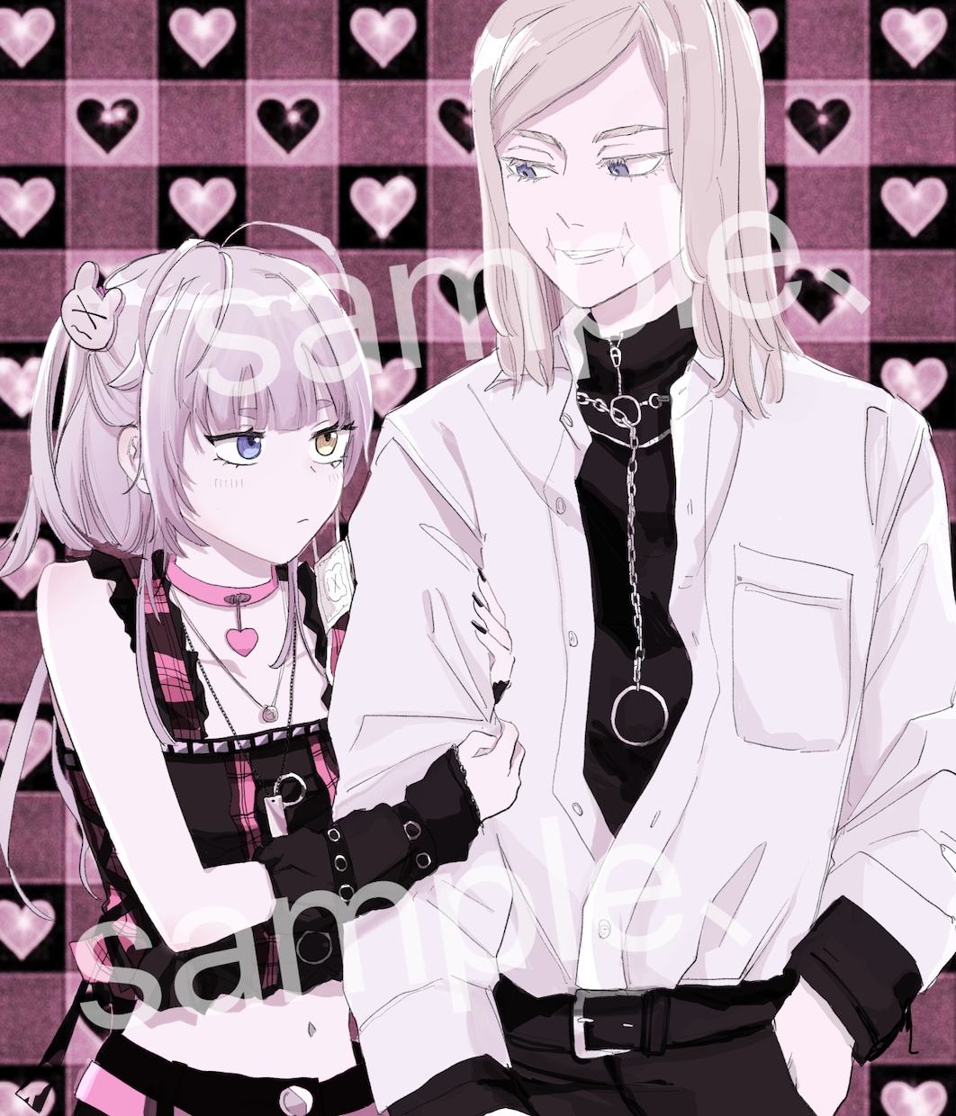 あなただけの夢絵、カップルイラストを描きます あなたの推しとあなたを素敵なイラストにします イメージ1