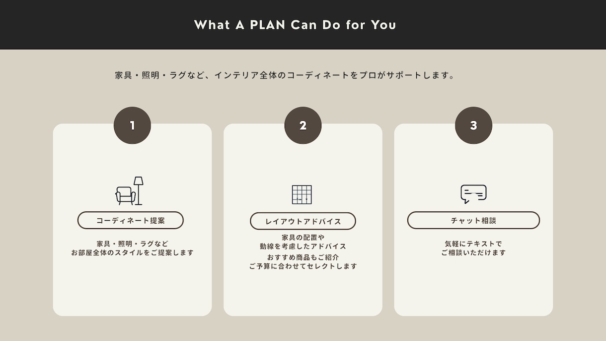 家具選び・レイアウトをプロに相談できます 家具購入前の不安をプロが解決します イメージ2