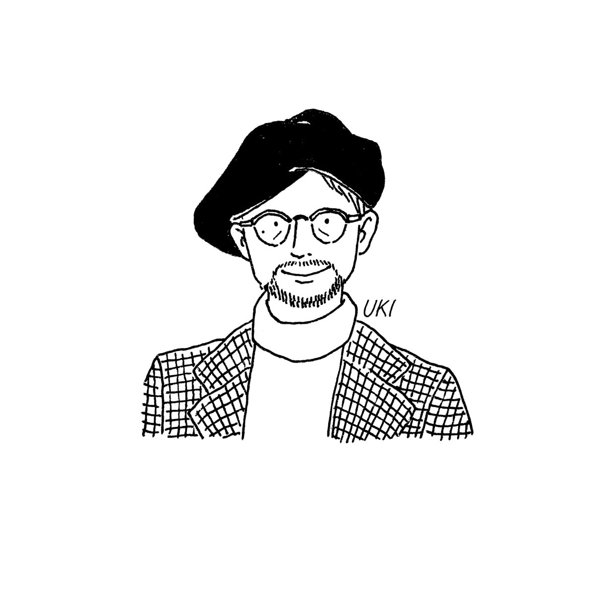 シンプル・モノクロの似顔絵イラスト描きます 【肩上似顔絵】アイコン向きの手書きタッチ線画イラストです イメージ6