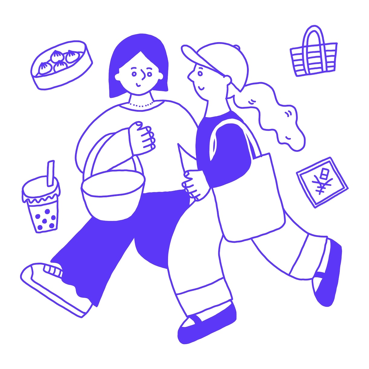 商用OK！目を惹くシンプルな線画イラスト描きます WEBや挿絵などのお手伝いいたします！ イメージ1