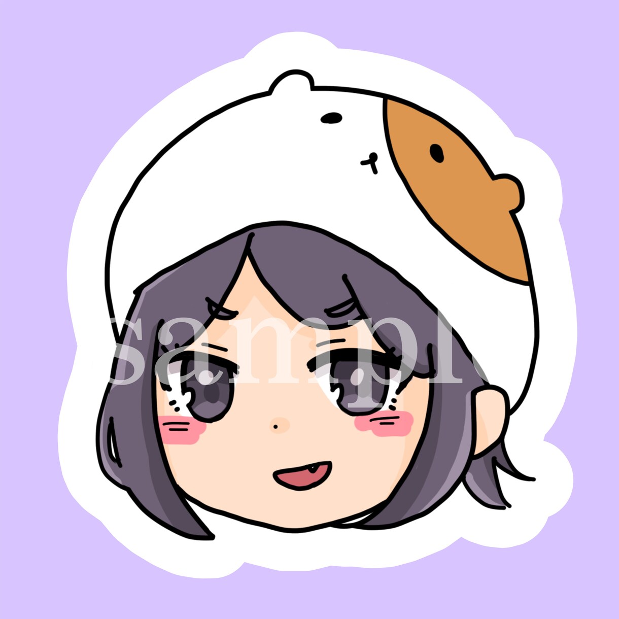 SNS等ゆるめのかわいいアイコン描きます Twitter、Instagramなどに！♡顔隠しにも！ イメージ3