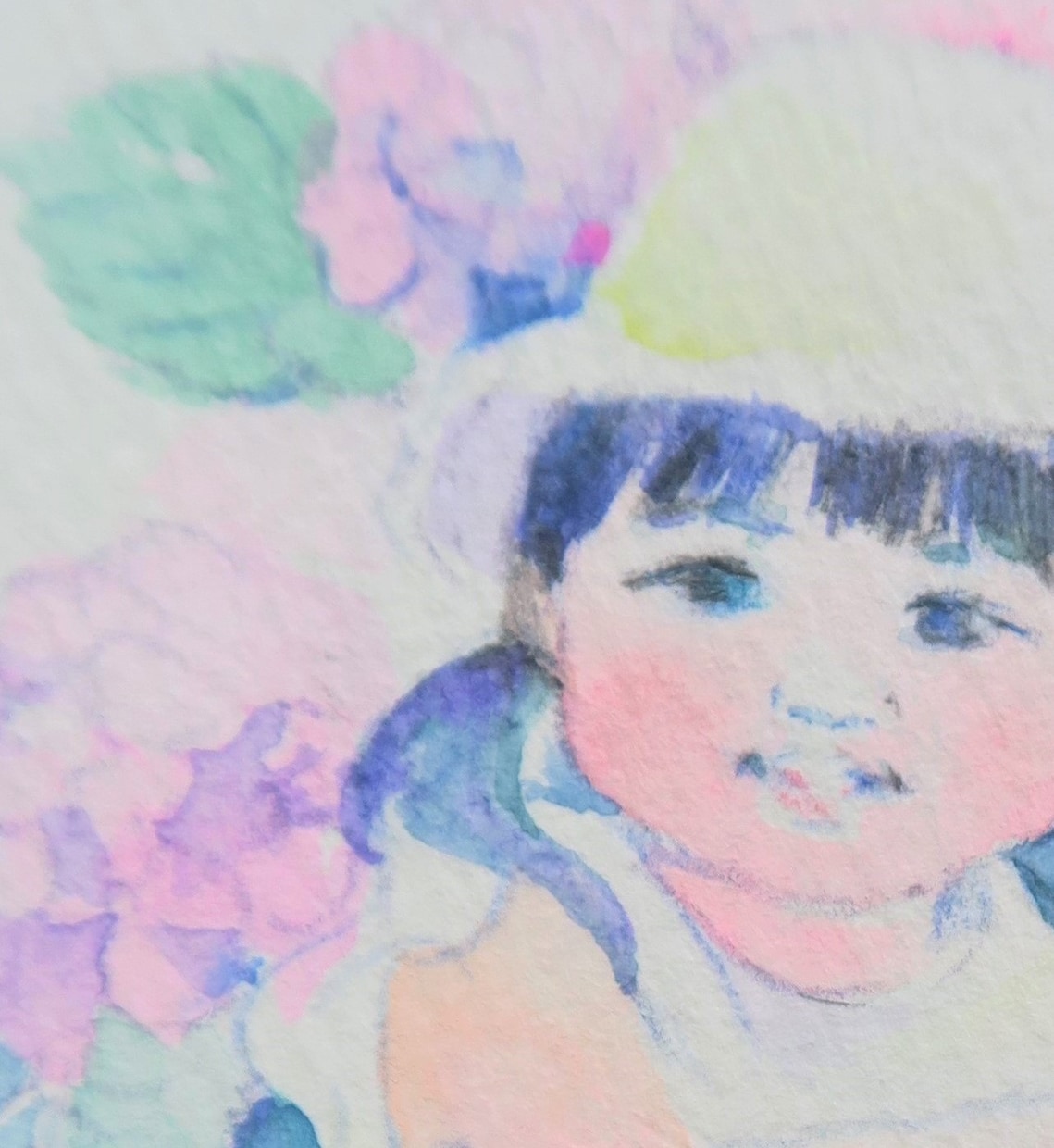 手描きで優しい水彩の似顔絵、描きます お祝いに、贈り物に、心をこめて丁寧に仕上げます。 イメージ5