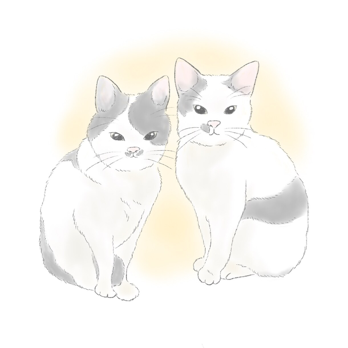 柔らかいテイストのペットイラストをお描きします ふんわり優しいタッチで可愛いイラストに仕上げます イメージ10