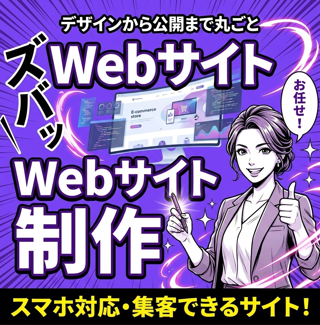 集客できるWebサイトを制作します スマホ対応・デザインから公開まで丸ごとお任せ イメージ1